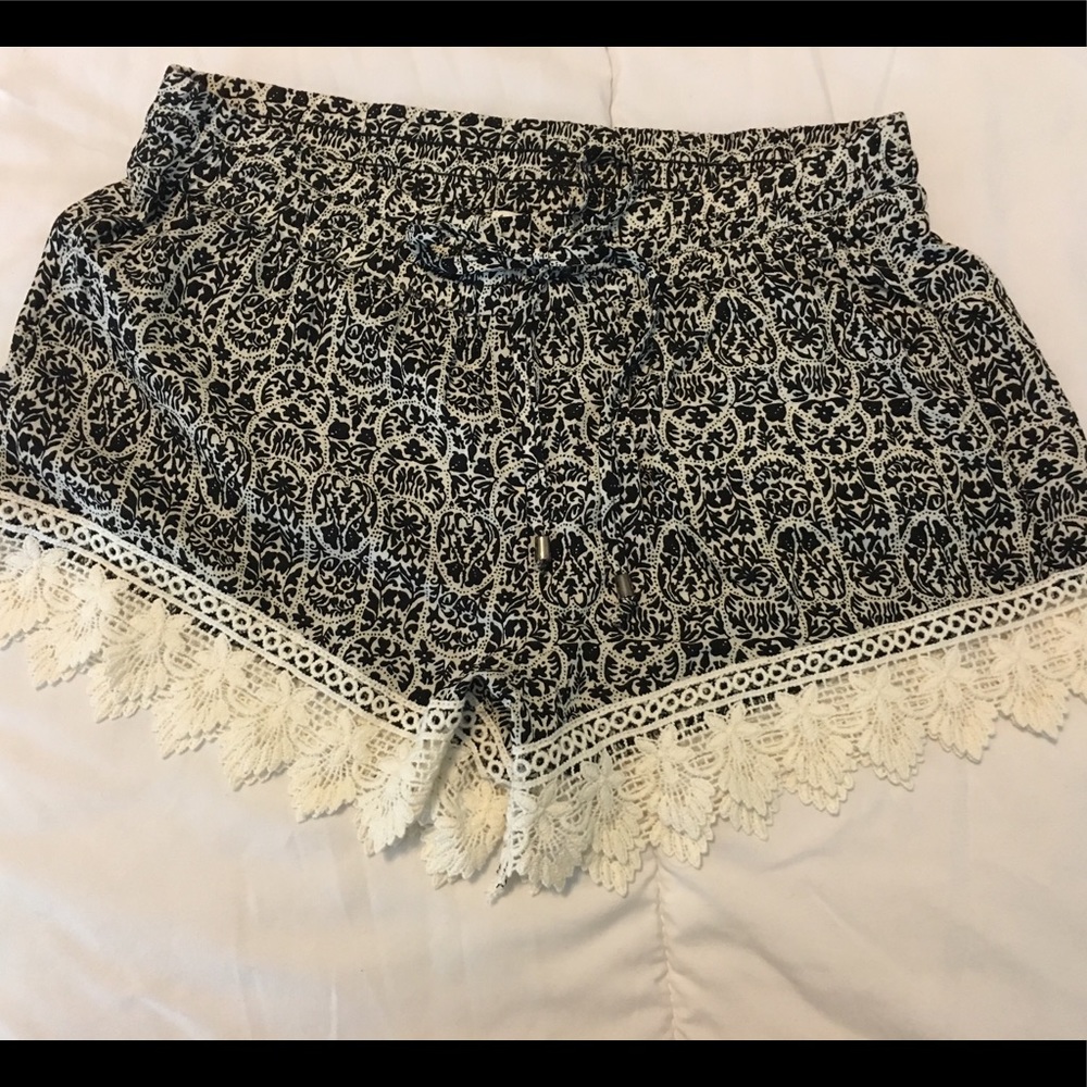 Lace Trimmed Shorts